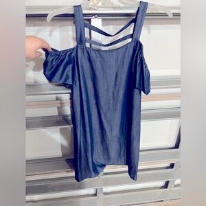 Ladies blue jean dress size medium